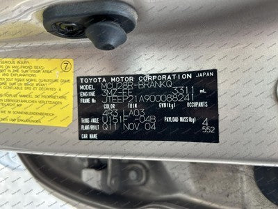 TOYOTA KLUGER AUTOMATIC TRANSMISSION U151F 3MZ-FE MCU28 01/2001–04/2007