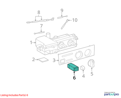 GENUINE TOYOTA 4RUNNER, TACOMA, T100, T.U.V A/C AIR COOLER SWITCH 84660-35030