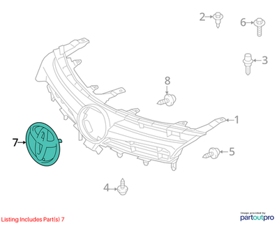 GENUINE TOYOTA AURION, CAMRY FRONT RADIATOR GRILLE EMBLEM LE XLE 75310-06010