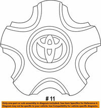 GENUINE TOYOTA ORNAMENT SUB-ASSY, WHEEL HUB (FOR FRONT) 42603-60671