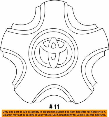 GENUINE TOYOTA ORNAMENT SUB-ASSY, WHEEL HUB (FOR FRONT) 42603-60671