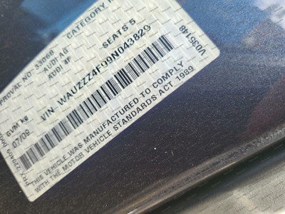 AUDI A6 FWD Automatic Transmission 2.0L KYQ C6 09/2006-06/2011