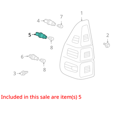 GENUINE TOYOTA SOCKET LAMP WIRE SUB-ASSY, REAR COMBINATION LAMP 81555-13510