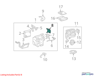 GENUINE TOYOTA FJ CRUISER DAMPER SERVO HVAC AIR INLET DOOR ACTUATOR 87106-35120