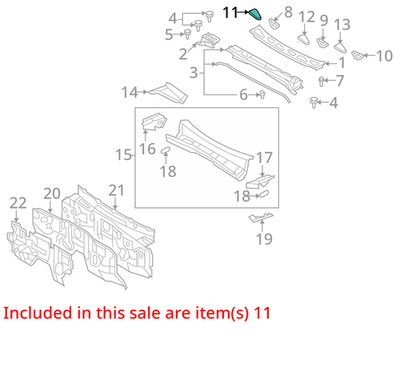 GENUINE TOYOTA COVER, HEATER DUCT HOLE 55791-35010