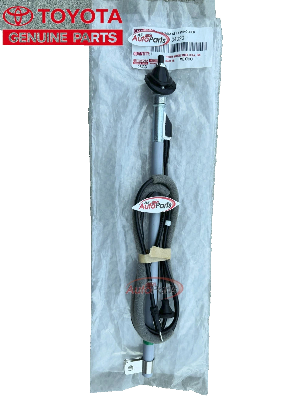 TOYOTA TACOMA (1995–1997) ANTENNA BASE ASSY – MANUAL TYPE | GENUINE