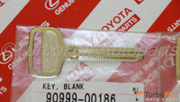Toyota Metal NON-Transponder Blank Key Set of 2 Genuine OEM 90999-00186