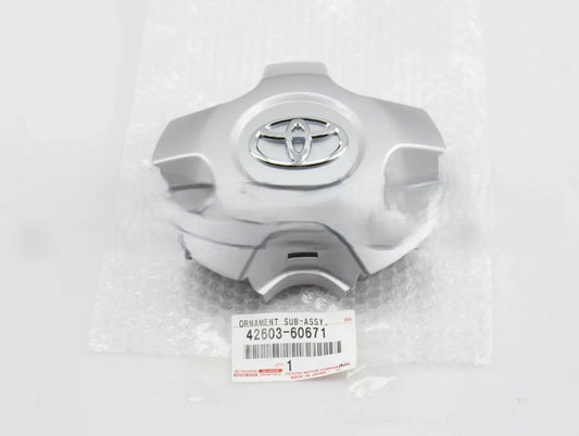 GENUINE TOYOTA ORNAMENT SUB-ASSY, WHEEL HUB (FOR FRONT) 42603-60671