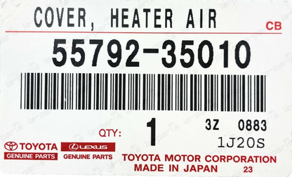 GENUINE TOYOTA COVER, HEATER DUCT HOLE 55791-35010