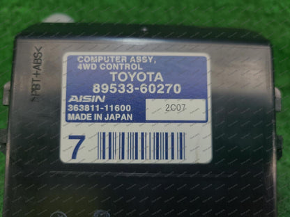 TOYOTA PRADO ECU 150 SERIES, 4WD CONTROL MODULE, P/N 8953360270, 08/09-05/13